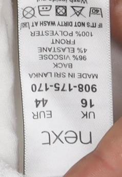 Next Women’s White Button-Up Shirt UK 16 Basic Style
