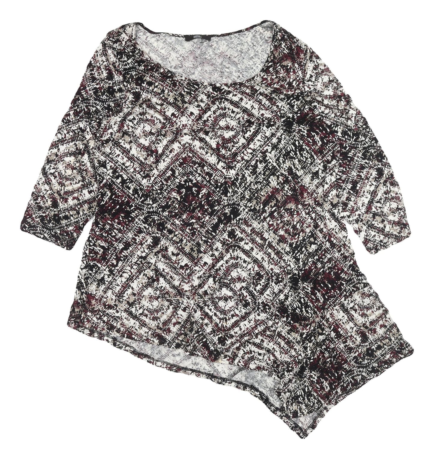 Marks & Spencer Women's Multicoloured Geometric Blouse UK 18