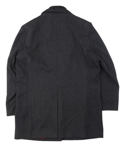 Hafnium Womens Black Wool Blend Long Overcoat Size 30