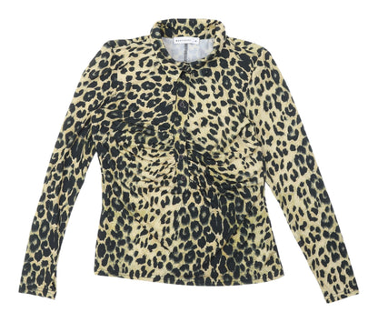Warehouse Women's Multicoloured Leopard Button-Up Shirt M