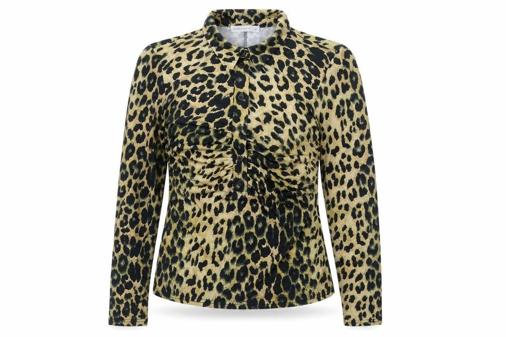 Warehouse Women's Multicoloured Leopard Button-Up Shirt M