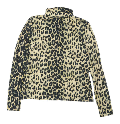Warehouse Women's Multicoloured Leopard Button-Up Shirt M