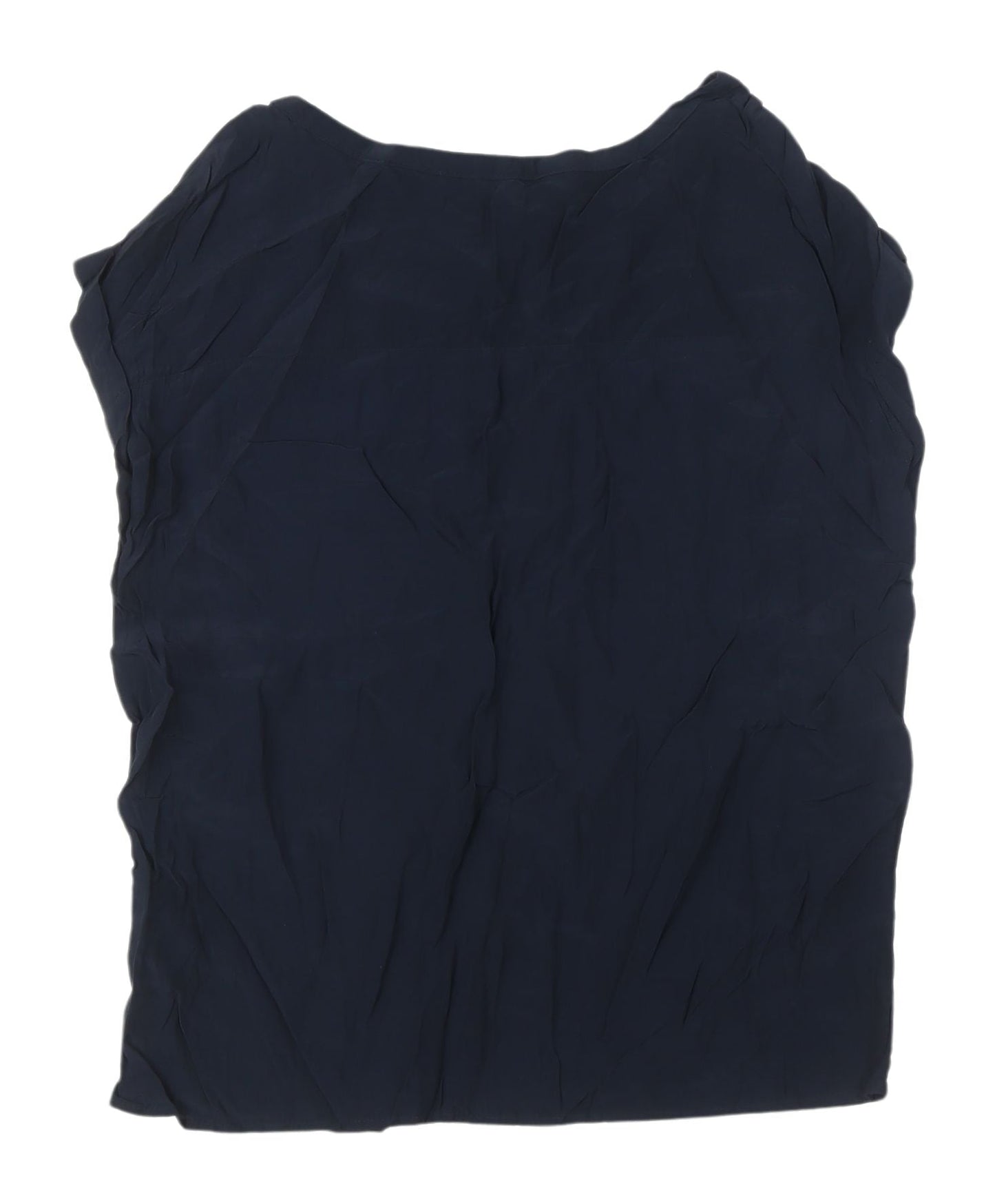 Next Women's Blue Beaded Blouse, UK 8, Short Sleeve