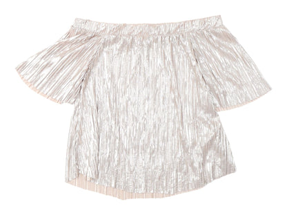 Additional front view of River Island Silver Off Shoulder Camisole Blouse -, size 10