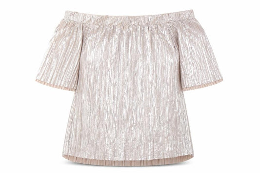 River Island Silver Off Shoulder Camisole Blouse - Size 10