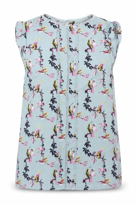 Oasis Women's Floral Bird Print Blouse, Size 8, Multicoloured