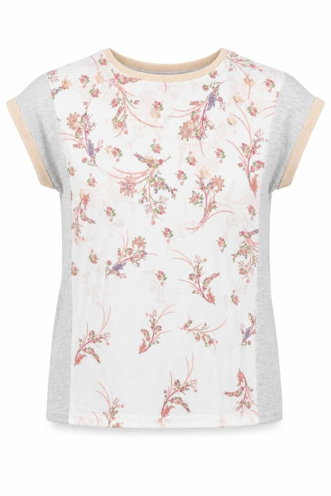 Marks & Spencer Women's Floral Grey T-Shirt Size 12