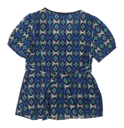 Morgoon Women's Multicoloured Geometric Tunic Blouse UK 10
