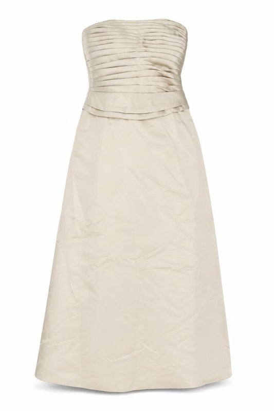 BHS Women's Beige Strapless Formal A-Line Dress