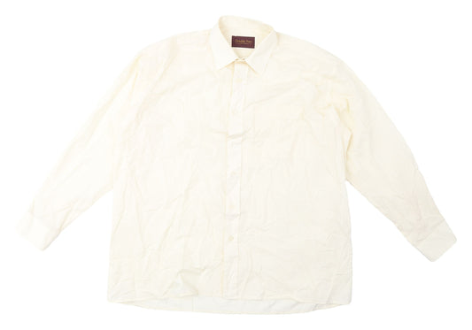 Double Two Men's Ivory Button-Up Shirt, 16.5, Long Sleeve