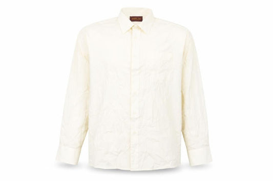 Double Two Men's Ivory Button-Up Shirt, 16.5, Long Sleeve