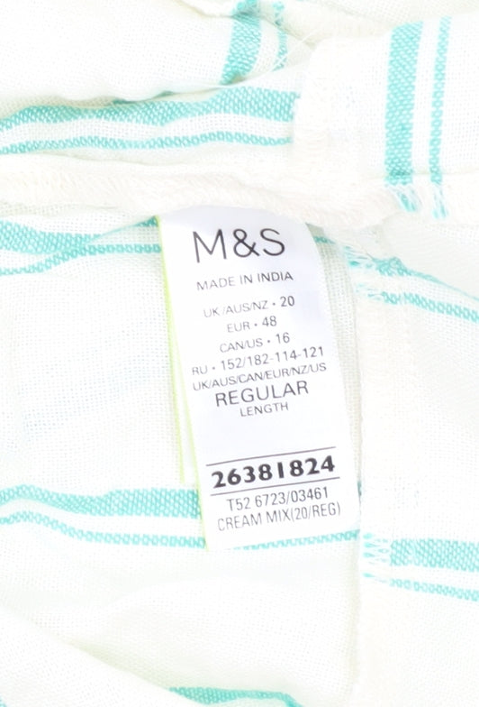Marks and Spencer Women's Striped Linen Slip Dress