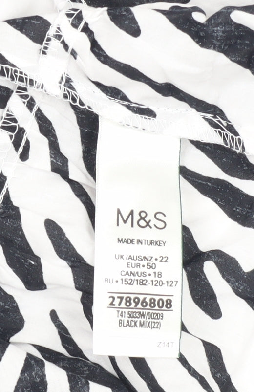 Marks and Spencer Women's Zebra Print Camisole Top, Size 22