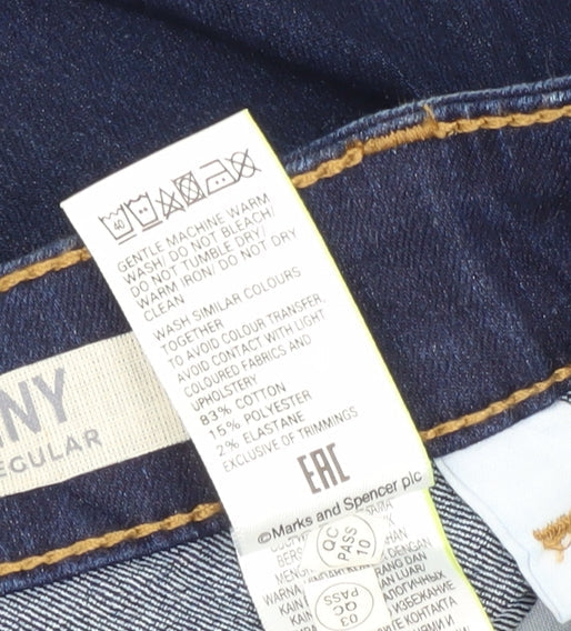 Marks & Spencer Women's Blue Skinny Jeans Size 6