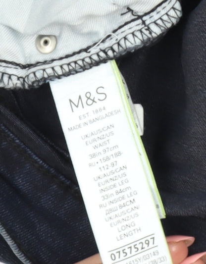 Marks & Spencer Men's Blue Skinny Jeans Size 38