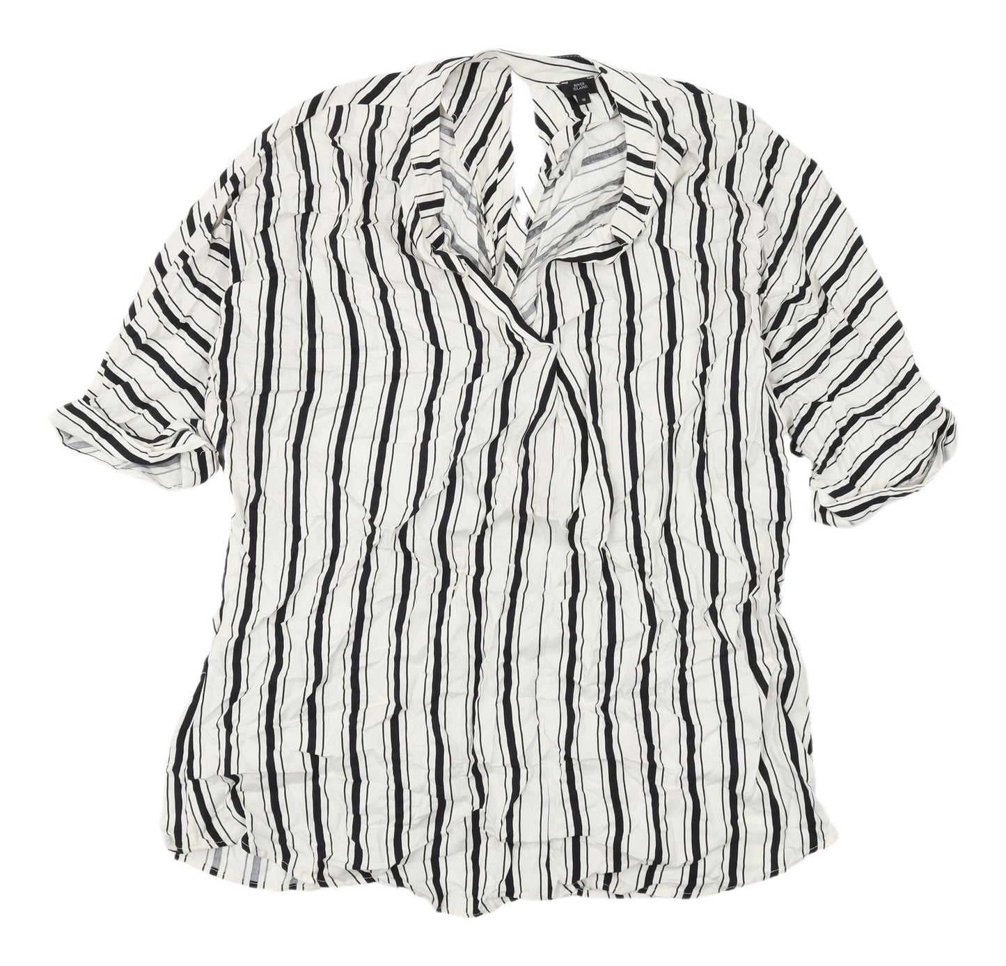 River Island Women's Striped Viscose Blouse, Size 18