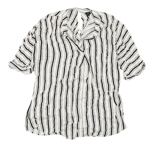 River Island Women's Striped Viscose Blouse, Size 18