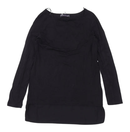 Additional front view of Marks & Spencer Black Blouse - UK 6, Long Sleeve
