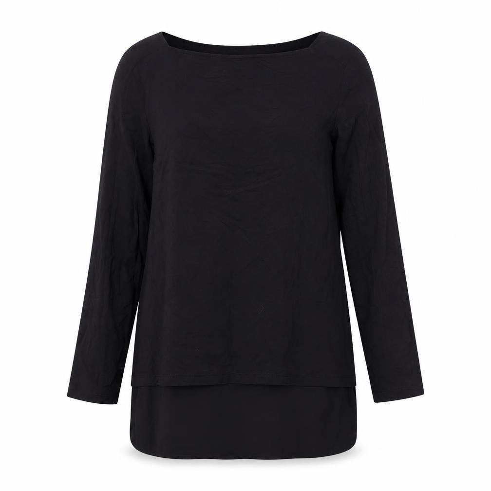 Marks & Spencer Black Blouse - UK 6, Long Sleeve