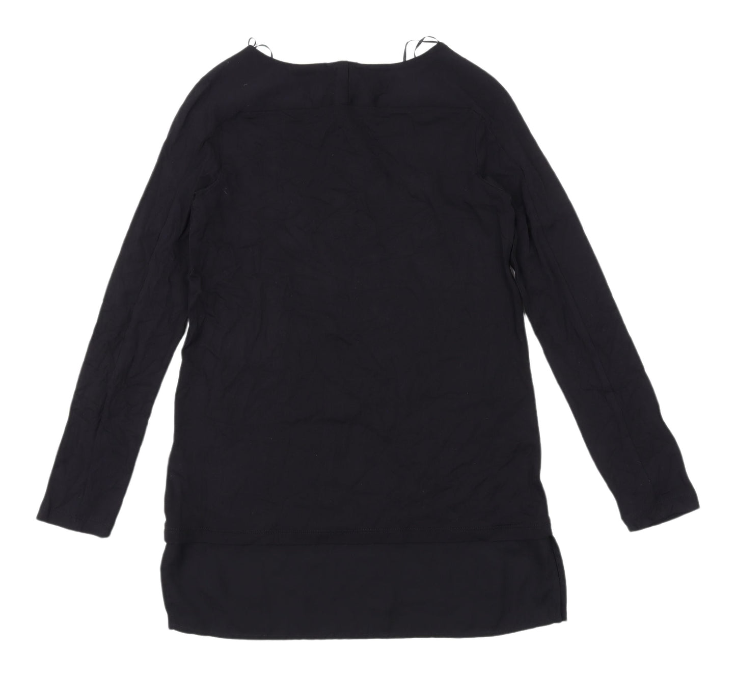 Marks and Spencer Black Blouse - UK 6, Long Sleeve
