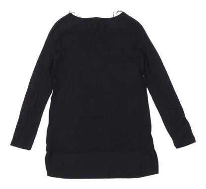 Back view of Marks & Spencer Black Blouse - UK 6, Long Sleeve