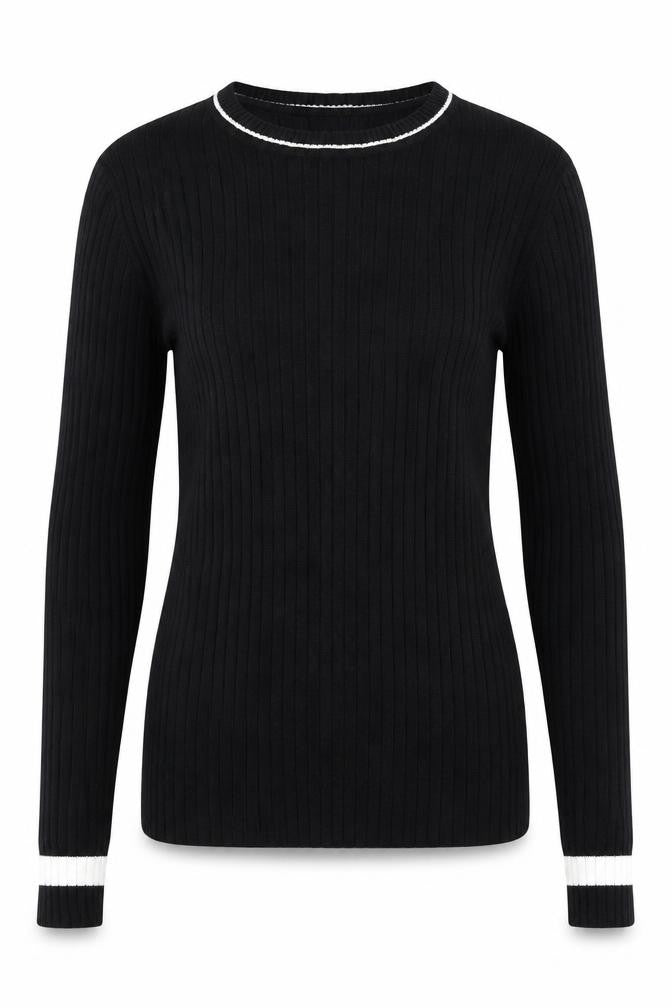 Joy Women's Black Pullover Jumper - Size S, 100% Cotton