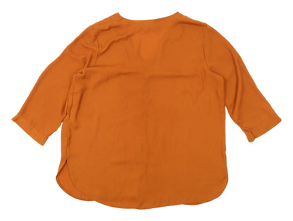 Back view of ASOS Orange Button-Up Women's Top, size 18, Casual