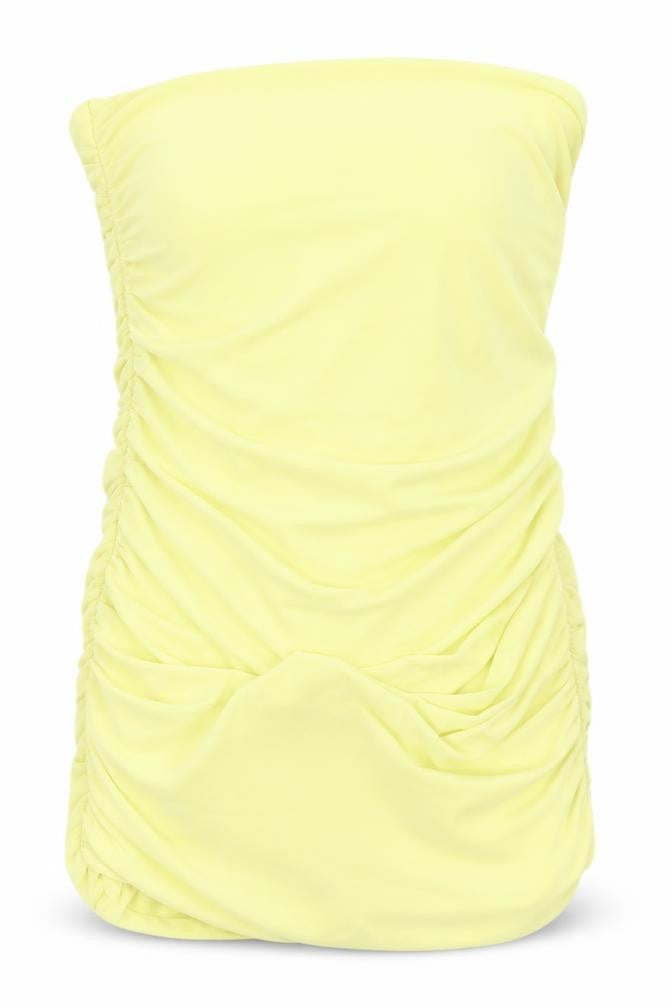 Oh Polly Yellow Slim Fit Women's Tank Top Size 12
