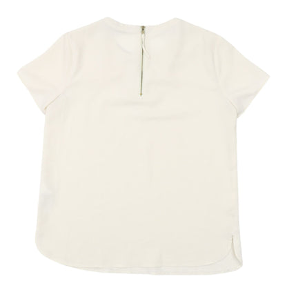 Oasis Ivory Embroidered Women's Blouse Size 8