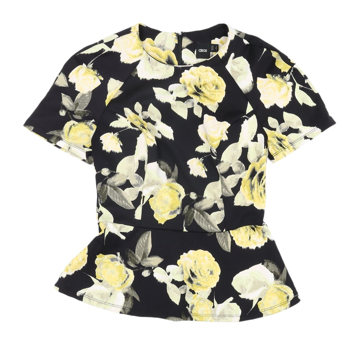 ASOS Women's Floral Cropped Blouse UK 6 Multicoloured
