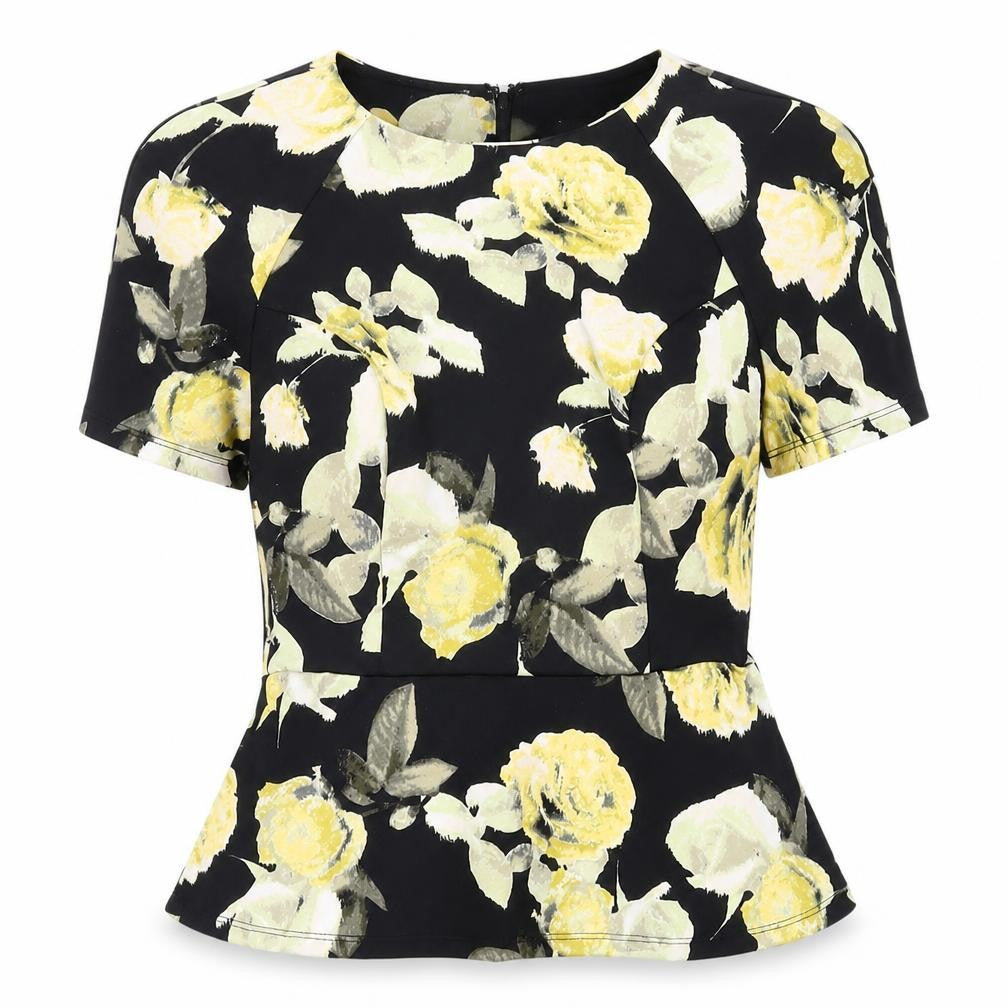 ASOS Women's Floral Cropped Blouse UK 6 Multicoloured