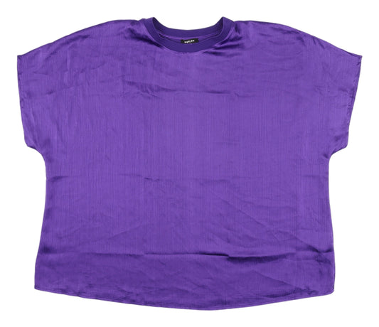 Simply Be Women's Purple Plus Size Crew Neck T-Shirt