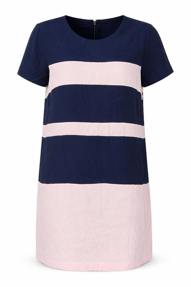 French Connection Women’s Multicoloured Striped Shift Dress - Size 12