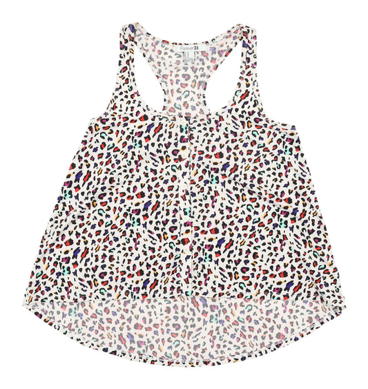 Forever 21 Multicoloured Animal Print Tank Top M