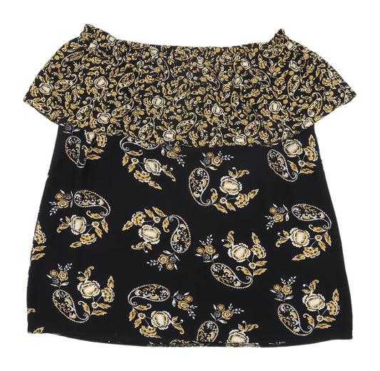 Dorothy Perkins Women's Black Off-Shoulder Blouse Size 12