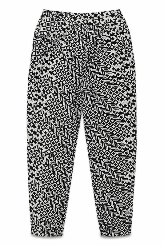 ASOS Women's Black & White Geometric Joggers, Size 6