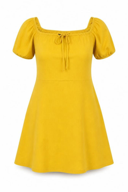 New Look Women's Yellow A-Line Dress Size 14