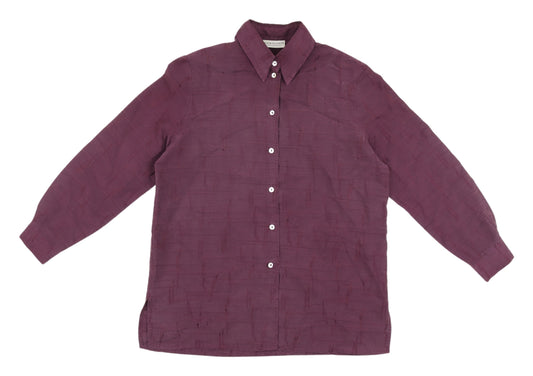 C&A Purple Button-Up Shirt Women's Size 12