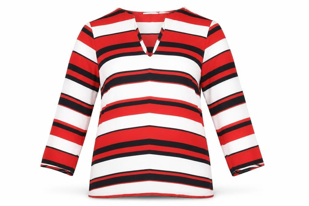 Soon Women's Multicoloured Striped Tunic Blouse Size 12