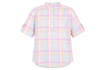 Square One Women's Multicoloured Plaid Blouse, Size 12