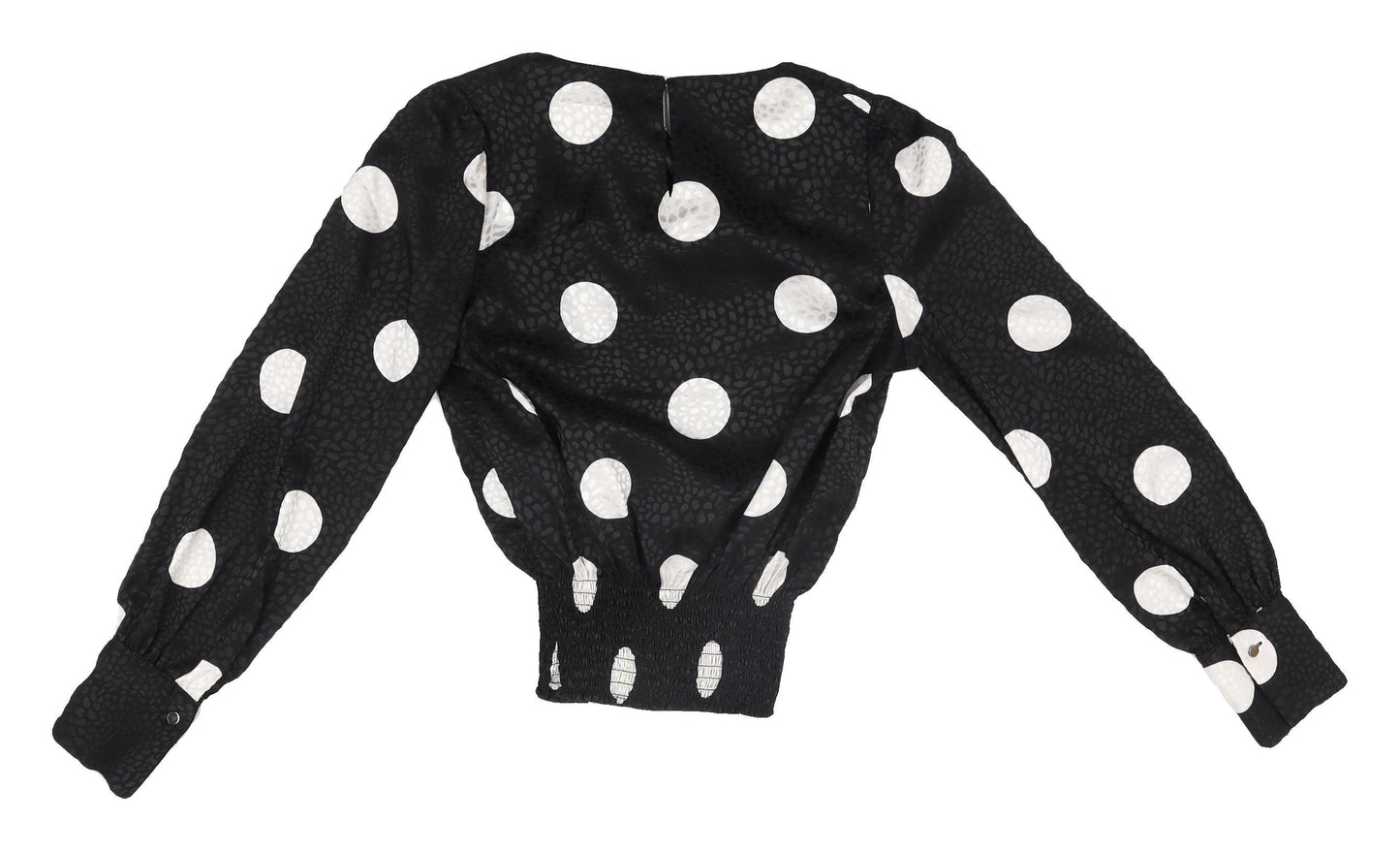New Look Women's Black Polka Dot Blouse, Size 4