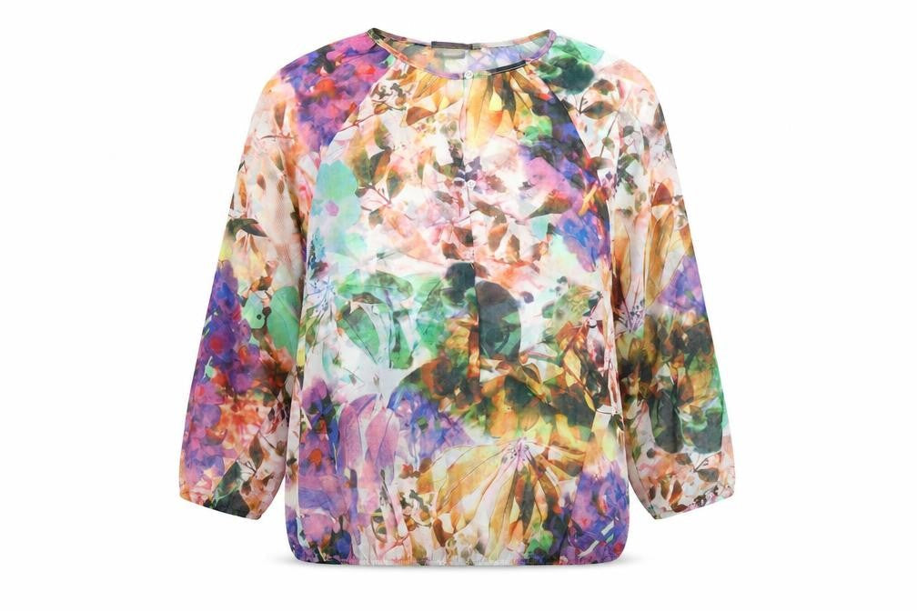 Debbie Shachat Women's Multicoloured Floral Tunic Blouse M