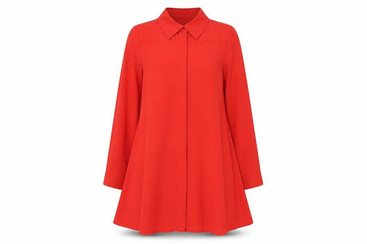 Glamorous Red Collared Women's XS Shirt Dress