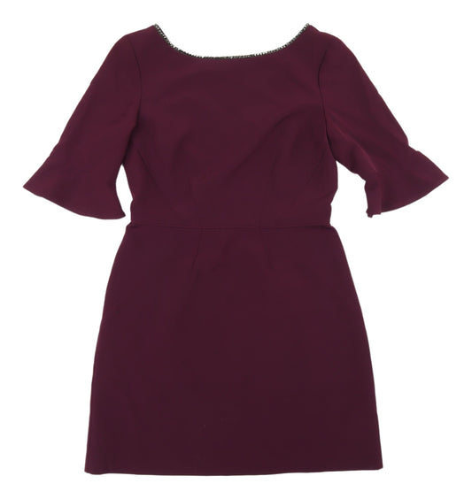 Oasis Women's Purple A-Line Knee Length Dress Size 10