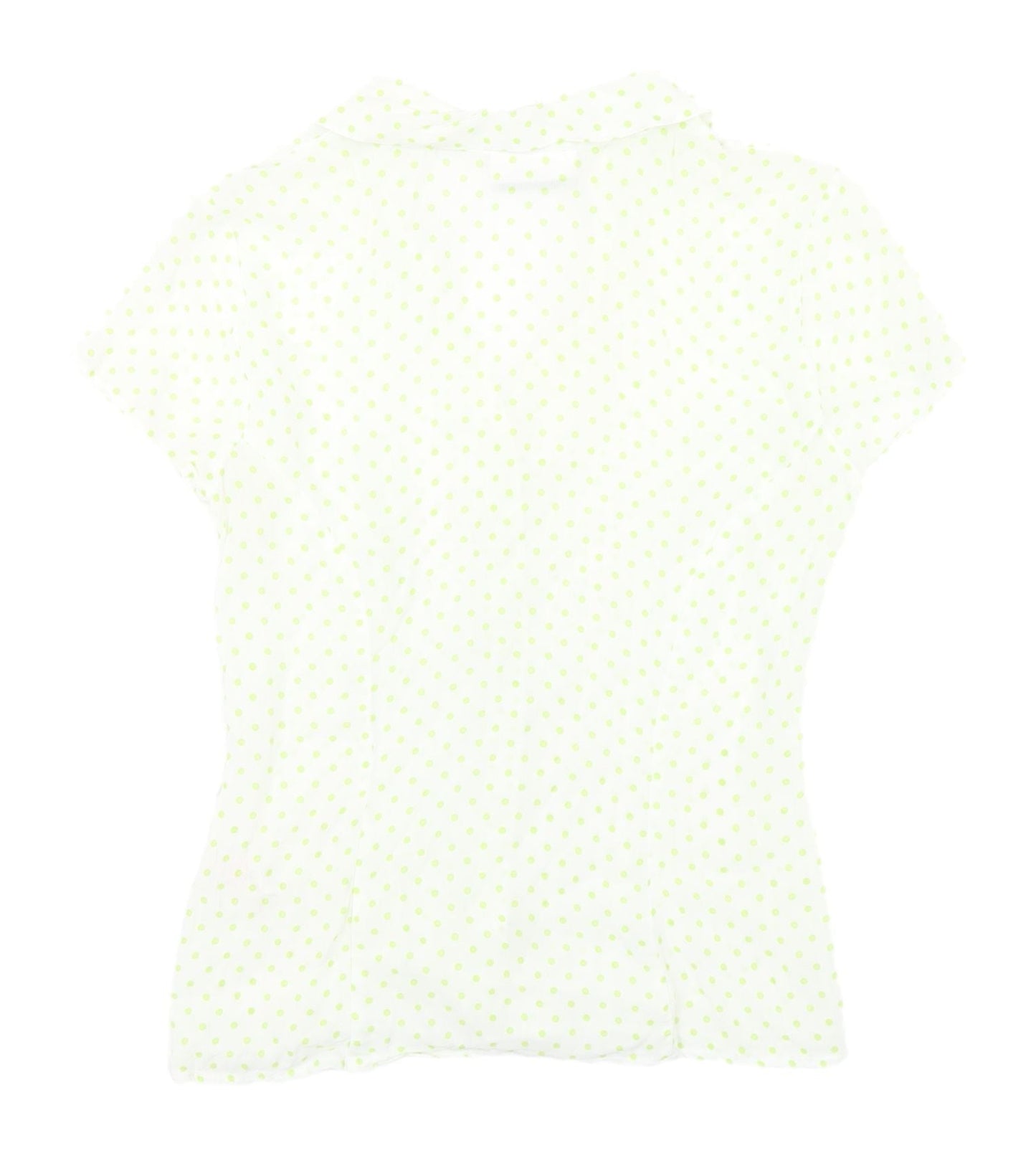 Wallis Women's White Polka Dot Blouse, Size 10