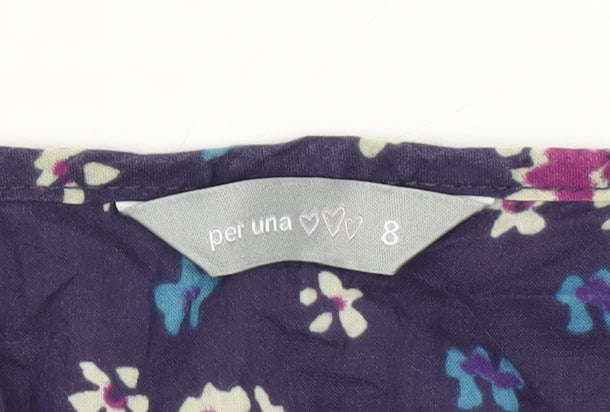 Per Una Women's Floral Blouse, Size 8, Multicoloured, Tunic