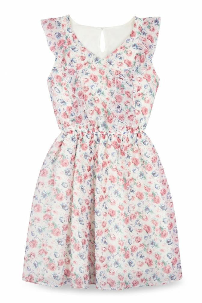 New Look Women's Multicoloured Floral A-Line Dress