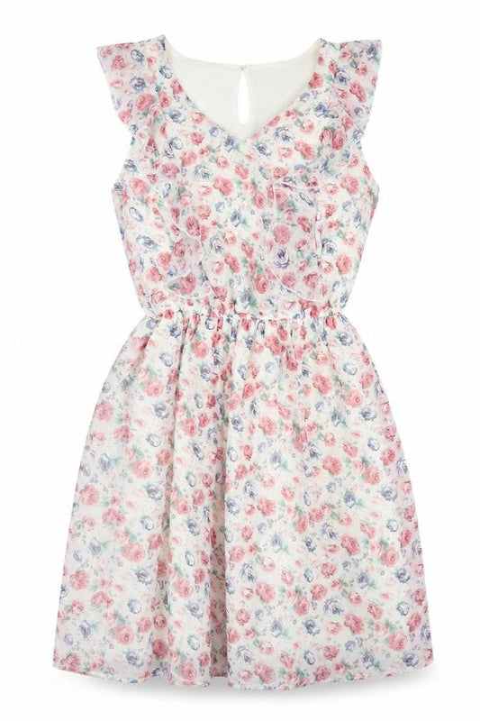 New Look Women's Multicoloured Floral A-Line Dress