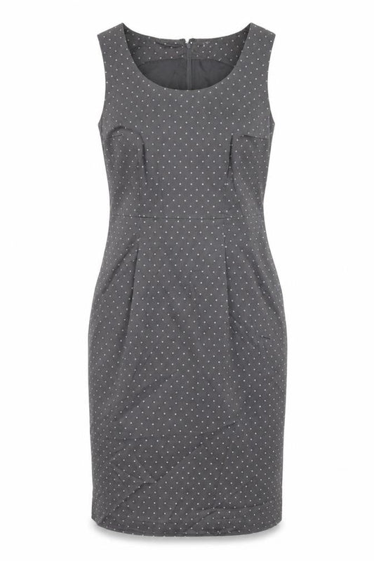 H&M Women's Grey Polka Dot Sheath Dress, Size 6