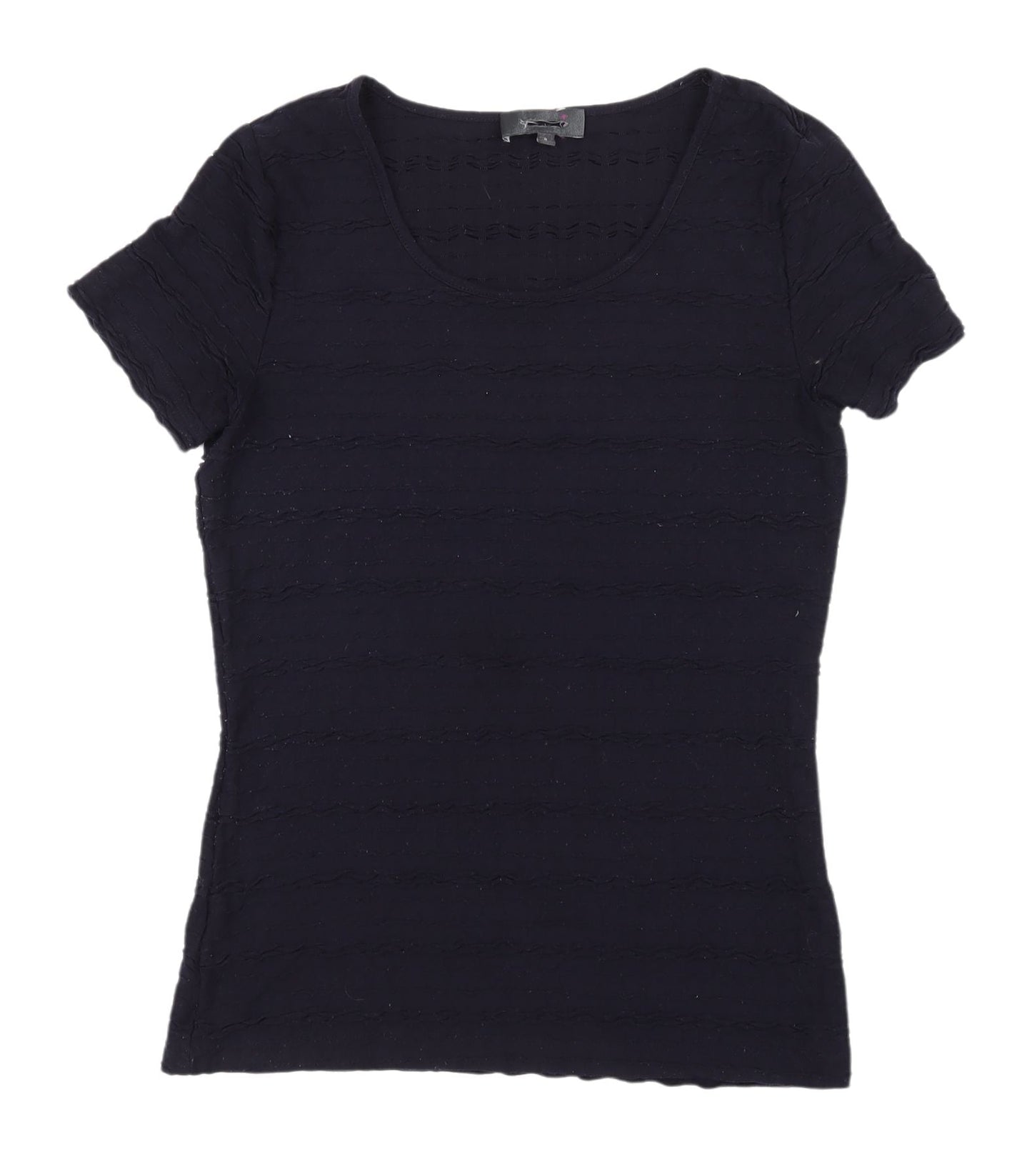 Marks and Spencer Black Scoop Neck T-Shirt Size 8